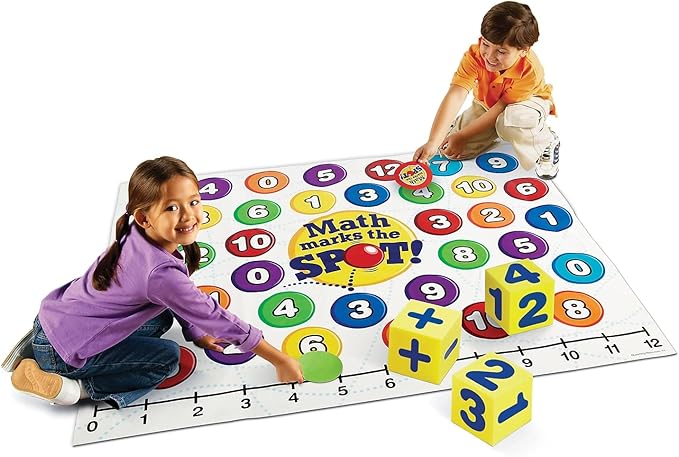 Learning Resources Math Marks The Spot Floor Game, Homeschool, Number Recognition, Addition & Subtraction, Ages 5+