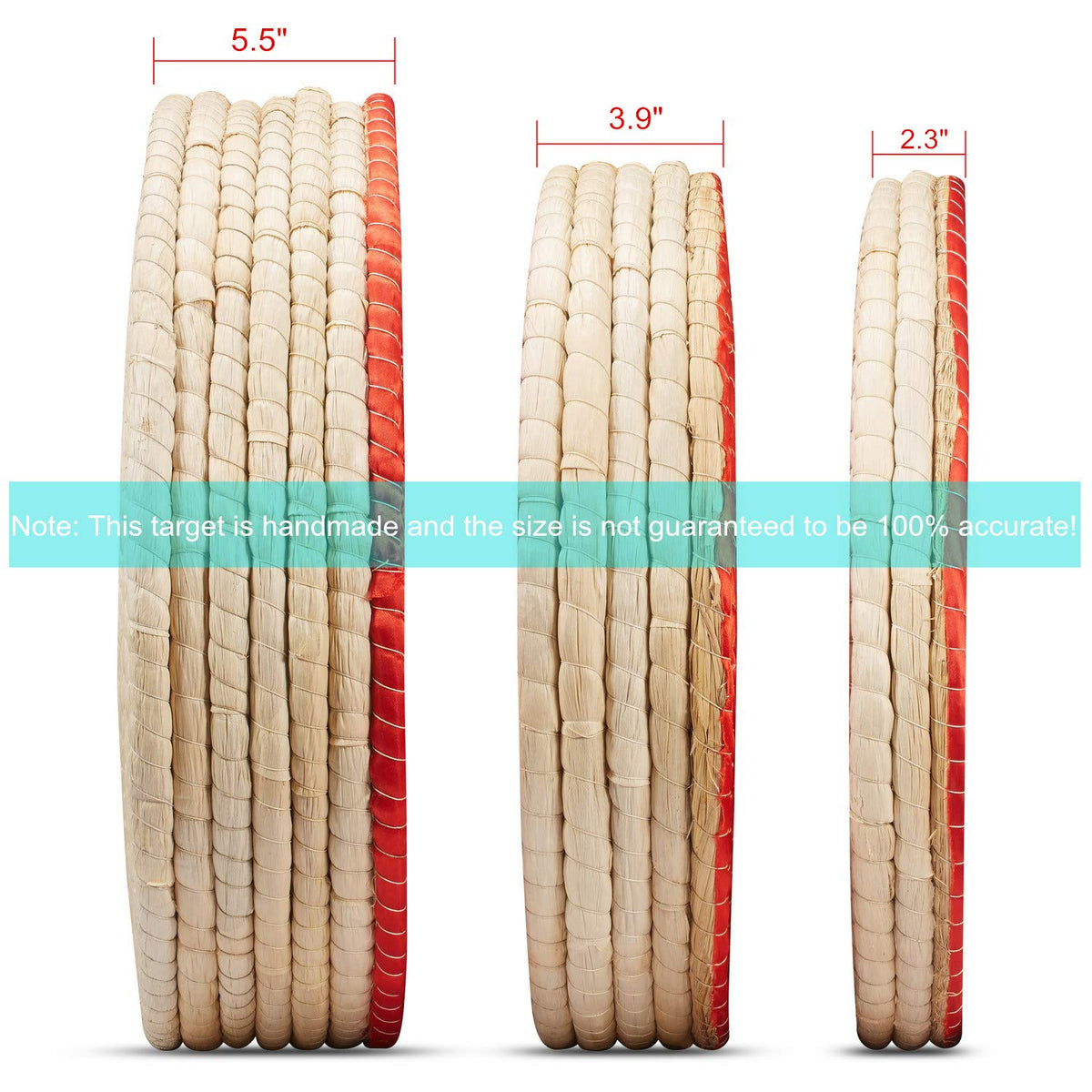 KAINOKAI Traditional Hand-Made Straw Archery Target,Arrow Target for Recurve Bow Longbow or Compound Bow(20in / 3 Layers)