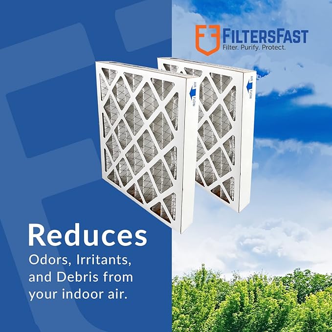 Filters Fast 24x24x2 Pleated Air Filter Merv 13, 2 inch AC Furnace Air Filters