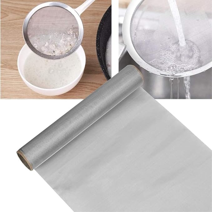 304 Stainless Steel Woven Wire Mesh, Fine Metal Screen, Rust-Resistant Filter