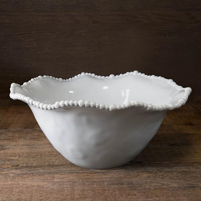 Beatriz Ball 2426 Alegria Melamine Bowl, Large, White