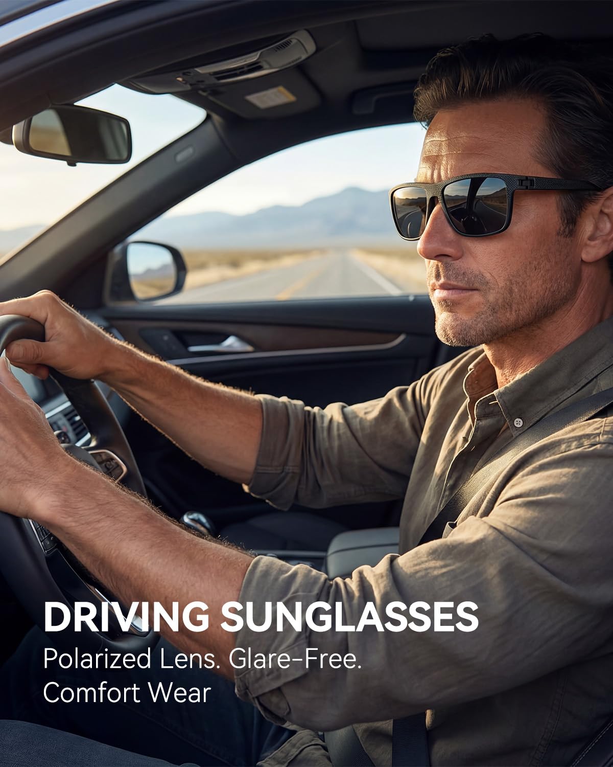 QALLY Night Vision Glasses Men, Night Driving Glasses for Men Lightweight Anti Glare 4 Packs