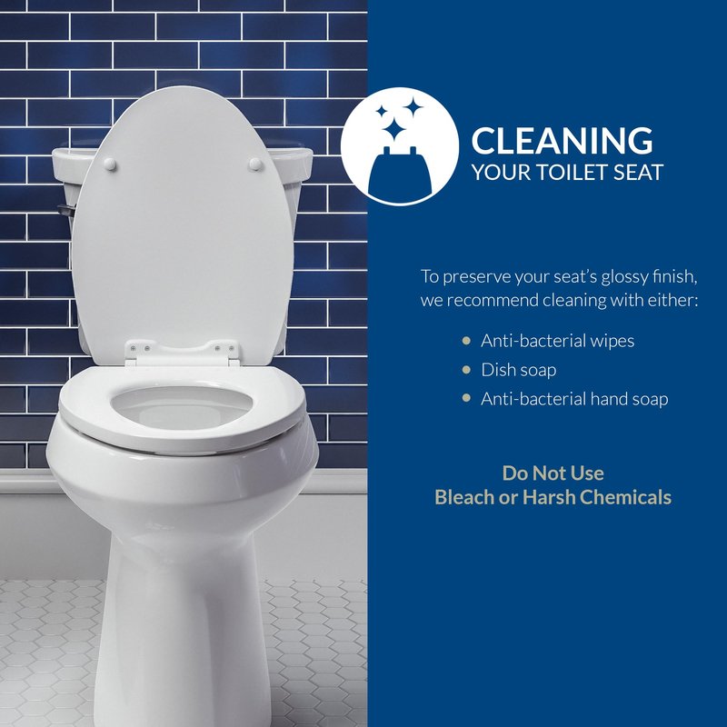 Bemis 1500EC Durable Wood Toilet Seat with Easy Clean Hinges, Made in USA, Elongated, Biscuit