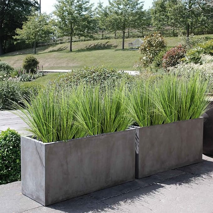 Melorca&Guilla Artificial Plants 6PCS 25.5“ Fake Tall Onion Grass,Faux Grass Plant,Artificial Greenery Shrubs Bushes for Garden Porch Window Box Shop Office Home Décor