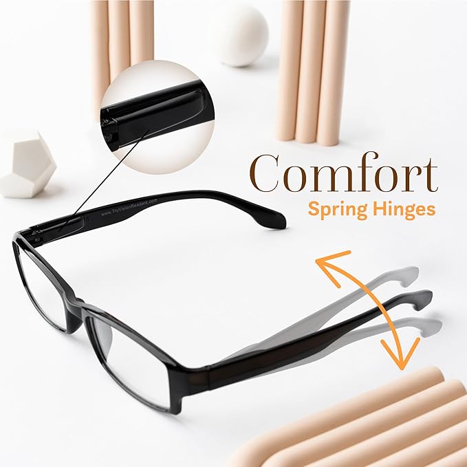 TruVision Readers Reading Glasses, Comfort Spring Hinges