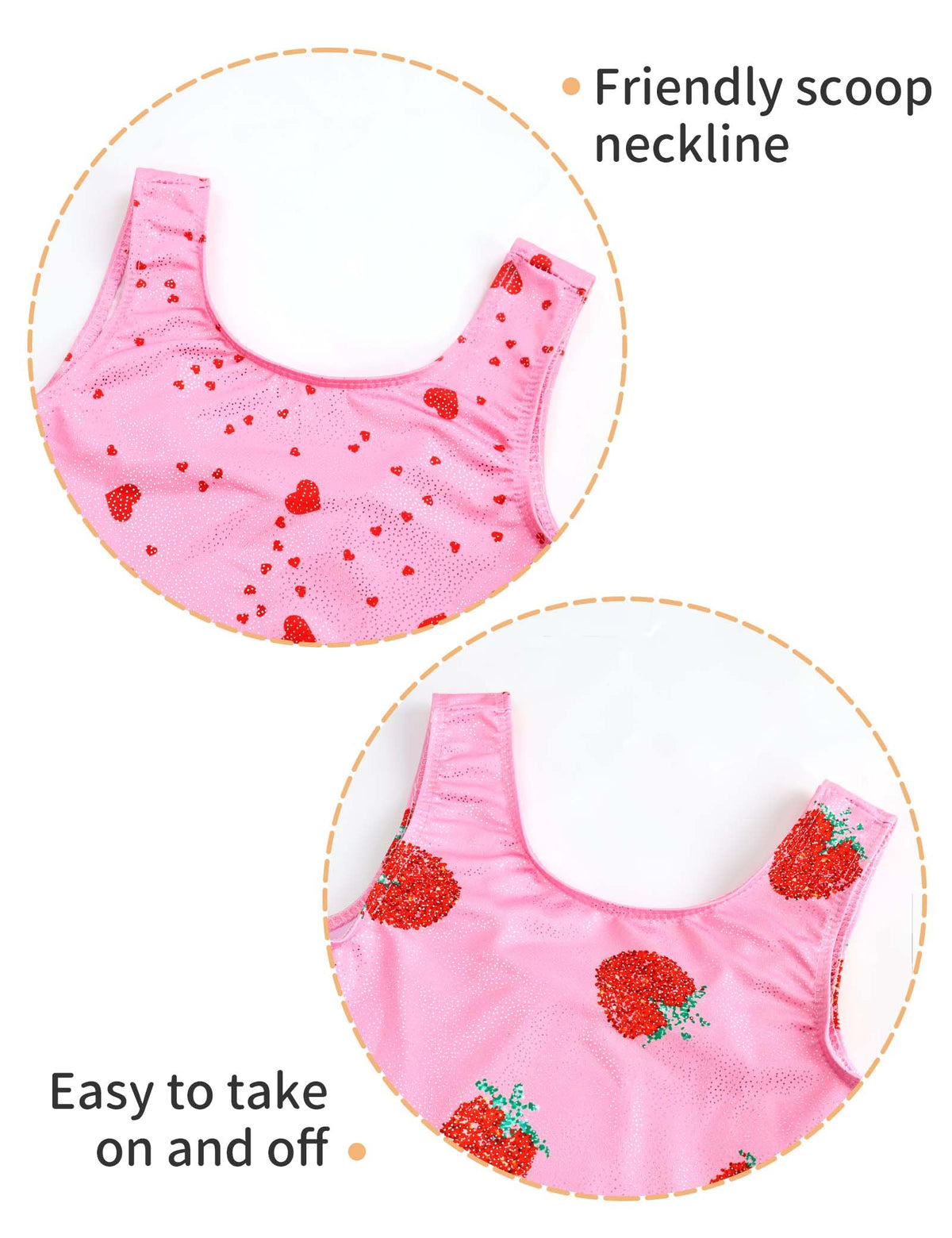 Nokecina Leotard for Girls Gymnastics Size 6-7 Years Old 2 Pack Pink One Piece Tumbling Tank