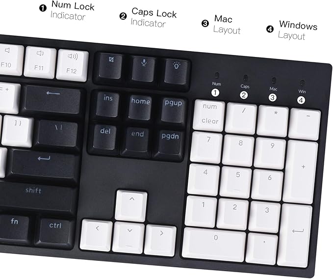 Keychron C2 Full Size 104 Keys Wired Mechanical Gaming Keyboard for Mac Layout, Gateron G Pro Brown Switch/White LED Backlight/Double Shot ABS Keycaps/USB C Computer Keyboard for Windows Laptop