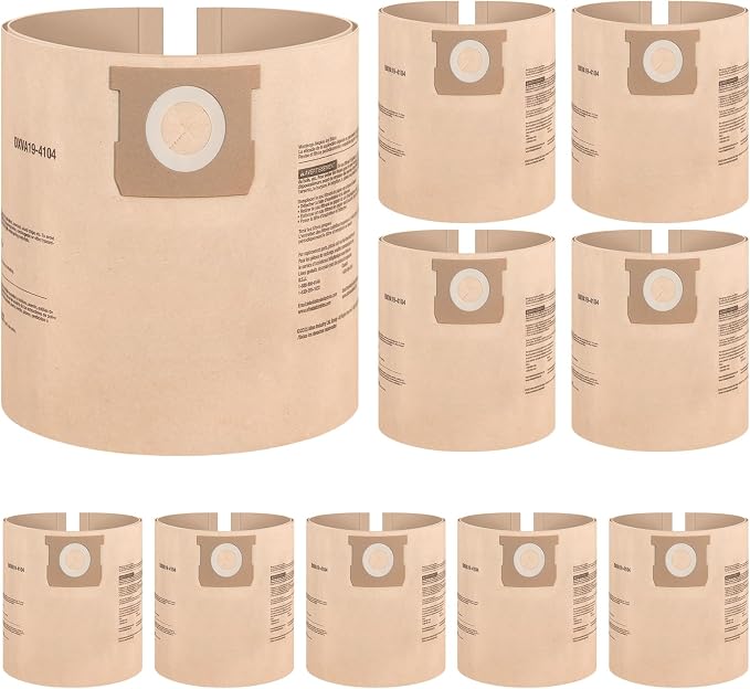 DEWALT DXVA19-4104 Dust Filter Bags, High Efficiency Replacement Bags