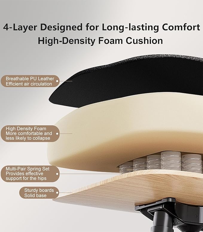Office Chair Big and Tall 500lbs, Desk Chair Comfy, Oversized Computer Gaming Chair Extra Wide, Executive PU Leather Heavy Duty, Flip-Up Arm&Ergonomic Lumbar Support with Rubber Wheel