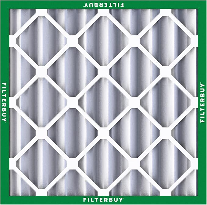 Filterbuy 25x25x4 Air Filter MERV 8 Essential Dust & Allergy Defense,