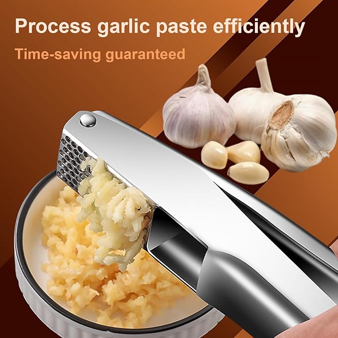 KAITION Stainless Steel Garlic Press, Garlic Crusher, Dishwasher Safe