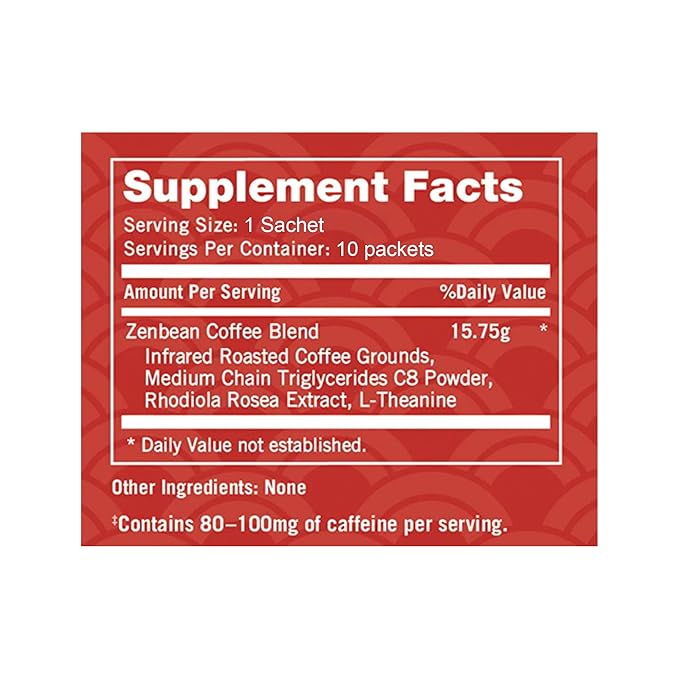 Zenbean Infrared Brew Light Roast Coffee Packets, 10 Travel Packs