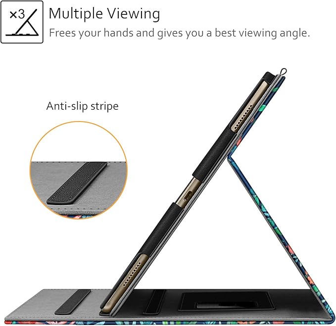 Fintie Multi-Angle Case, 2017/2015 iPad Pro 12.9 inch (Old Model) 1st & 2nd Gen Case - [Corner Protection] Folio Stand Cover with Pencil Holder & Pocket, Auto Wake/Sleep, Jungle Night
