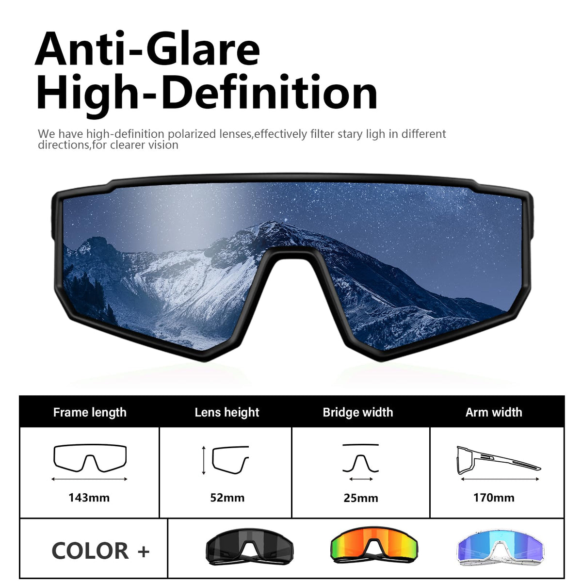 IKTOD 3 Pack Polarized Running Sunglasses for Women Mens Sunglasses UV Protection for Cycling Baseball Fishing (3-Pack-Blue Black/Red Black/Green Black-W06)