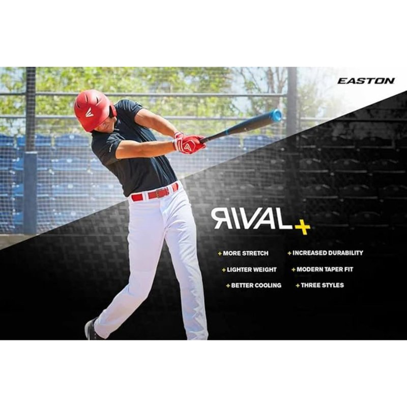 Easton | RIVAL+ Knicker Piped Baseball Pant | White/Navy | Youth | Medium
