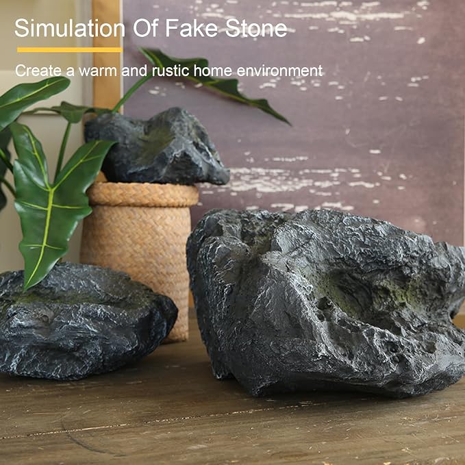Outdoor Fake Rock Cover Realistic Lightweight Fiberglass Artificial Landscape