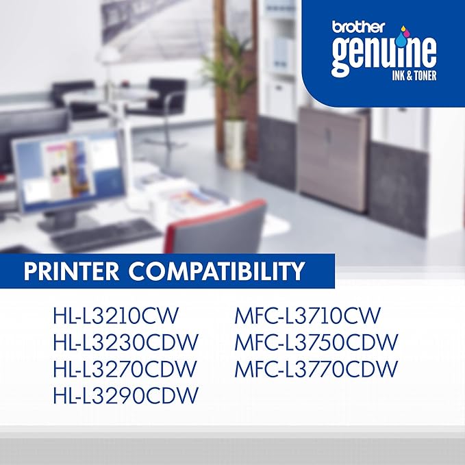 Brother Genuine TN227 High-Yield Black Toner Cartridge Twin Pack for Professional Laser Printing, 2 Pack Yields 6,000 Pages Total, Compatible with HL-L3210CW HL-L3230CDW Printers