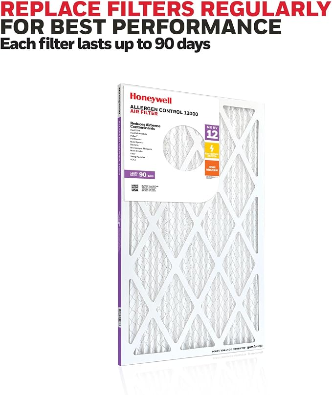 Honeywell 16x20x1 MERV 12 Electrostatic Pleated HVAC AC Furnace Air Filter |