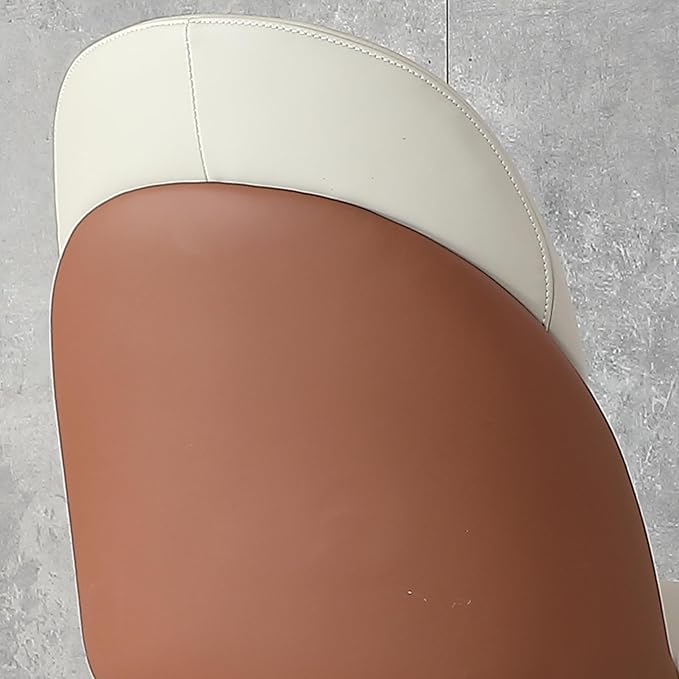 Dining Chairs Set of 2, Modern PU Leather Dining Gold Metal Legs for Living Kitchen Dining Room Beige