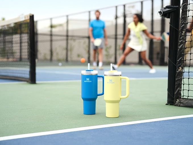 STANLEY Quencher H2.0 Tumbler with Handle and Straw 40 oz | Flowstate 3-Position Lid | Cup Holder Compatible for Travel | Insulated Stainless Steel Cup | BPA-Free | Azure