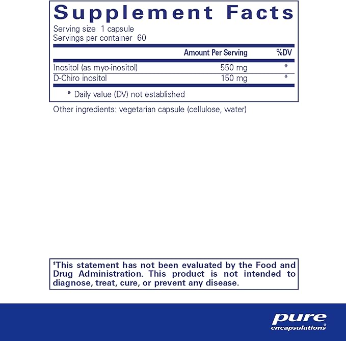 Pure Encapsulations Inositol Complex | Supplement to Support Energy, Healthy Metabolism, and Ovarian Function* | 60 Capsules