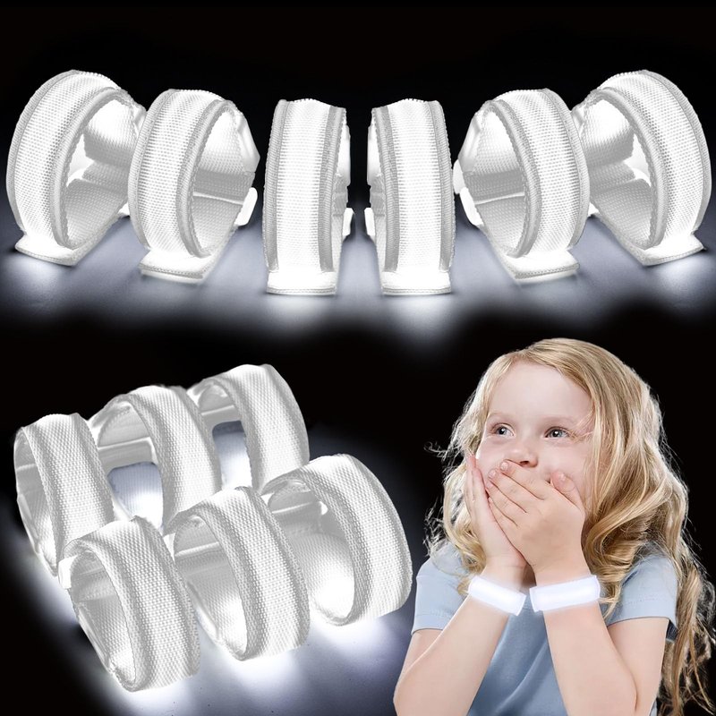LovesTown 6PCS LED Light Up Bracelets, LED Glow Bracelets Glow in the Dark Wristbands for Concerts Festivals Celebrations Carnivals Raves