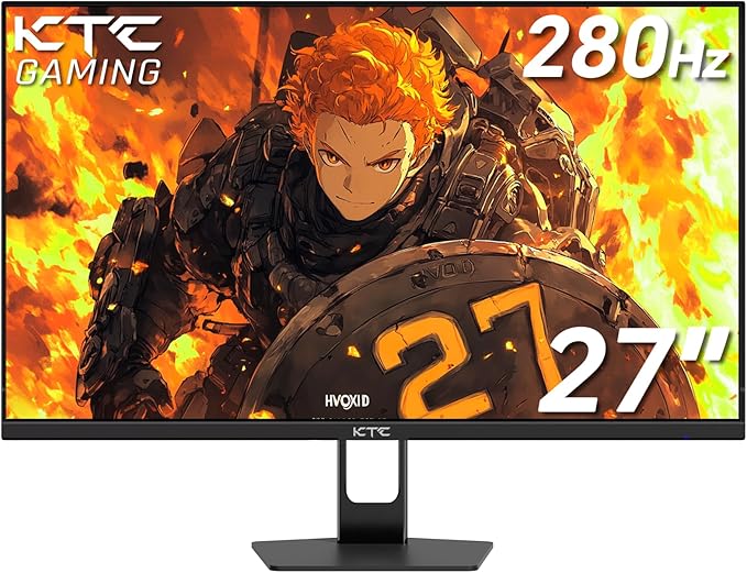 KTC 27'' 280Hz 240Hz Gaming Monitor 1ms GTG 350nits Fast VA 1080P Tilt 126% sRGB Adaptive Sync 4000:1 Contrast Ratio HDR DisplayPort 1.4/HDMI 2.0 VESA