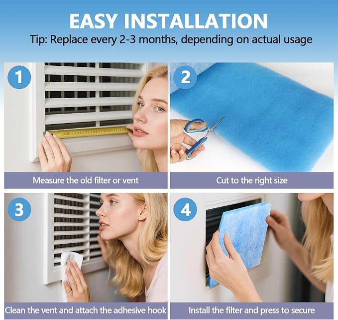 12" x 100" Air Vent Filters,