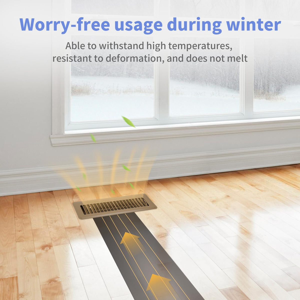 Howeall 2 Pack 2" x 10" Floor Register - Heavy Duty Steel Walkable Floor Vents - Easy Adjust Air Supply Lever - Vent Covers for Home (Brown)