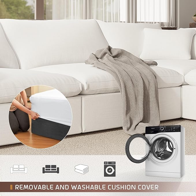 Modular Sectional Sofa,Extra Comfty Deep-Seat-Filled Couch, Modern Couches for Living Room,Apartment,Office,Small Space