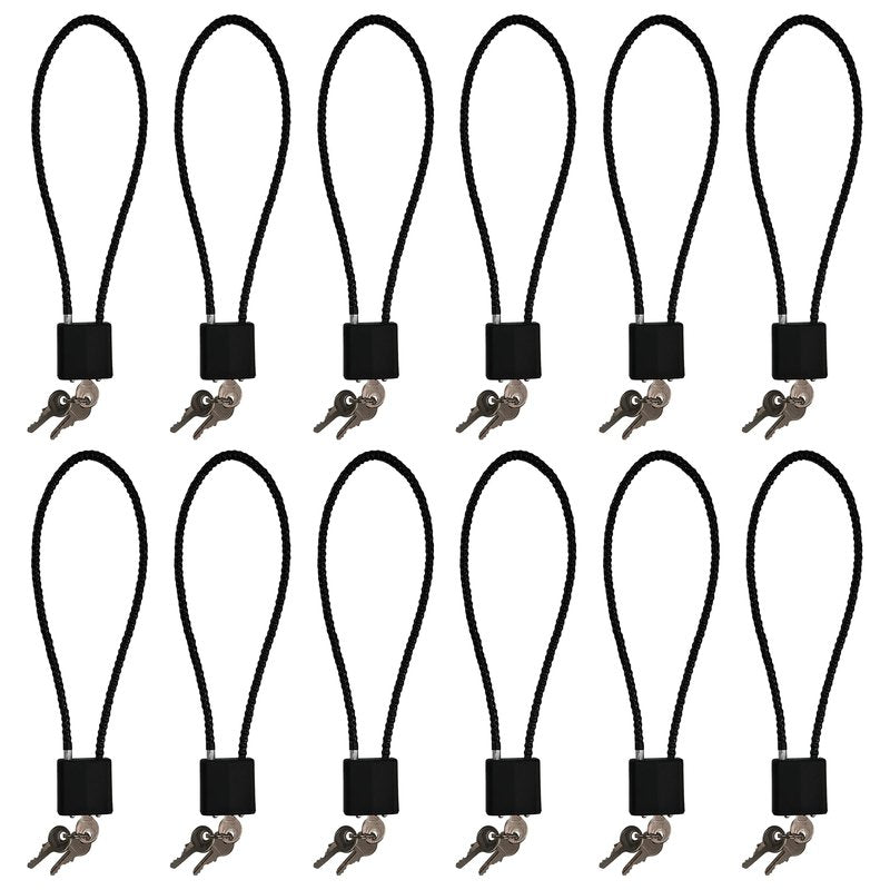 TaShow Gun Locks, 12 Pcs Heavy Duty Steel Gun Lock Cable with Covered Body and Universal Fit, Cable Locks with Keys and Unauthorized Protection for Most Pistols, Rifles, Short Guns, and Airsoft Guns