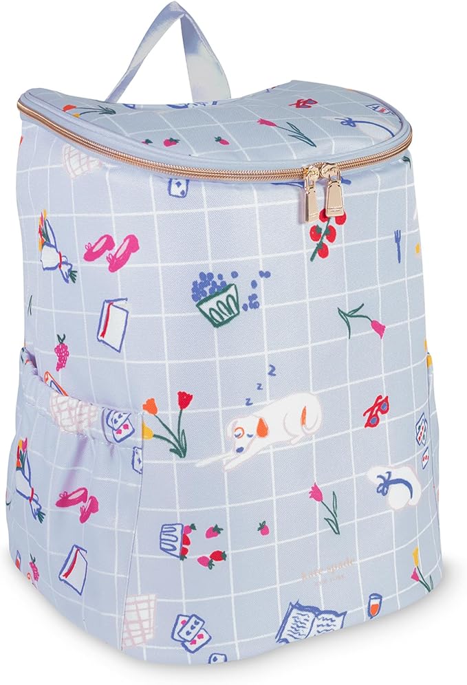 kate spade new york Insulated Backpack Cooler Large Capacity, Portable Soft Cooler Bag for Picnics, Beach, Pool, Hiking (Park Picnic)