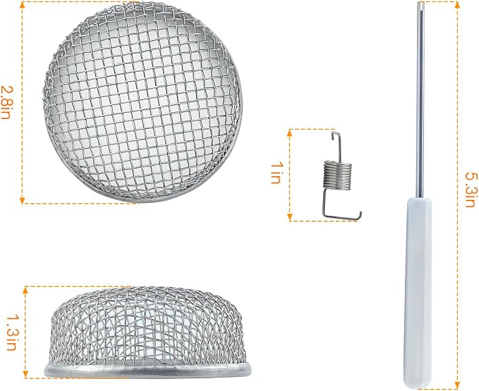 2 Pack RV Flying Insect Screen Furnace Vent Cover Bug Screens, 2.8 x 1.3 Inch