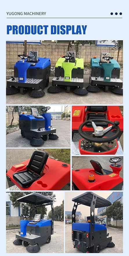 Electric Road Sweeper, Industrial Plant Sweeper, Heavy-Duty Floor Cleaner