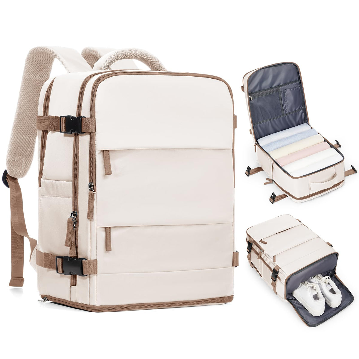 coofay Vacuum Backpack Travel with Pump Vacpack Travel Backpack with Vacuum System Compression Backpacks