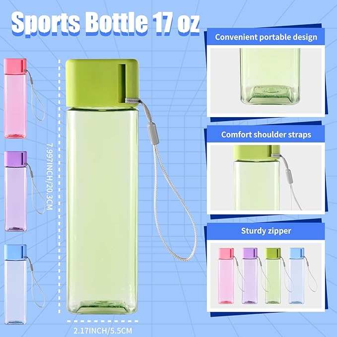 24 Set Bulk Backpacks with Sport Water Bottle Back to School Supplies Kit Book Bags in Bulk for Elementary, Middle, and High School Kids Boys Girls Teens Students