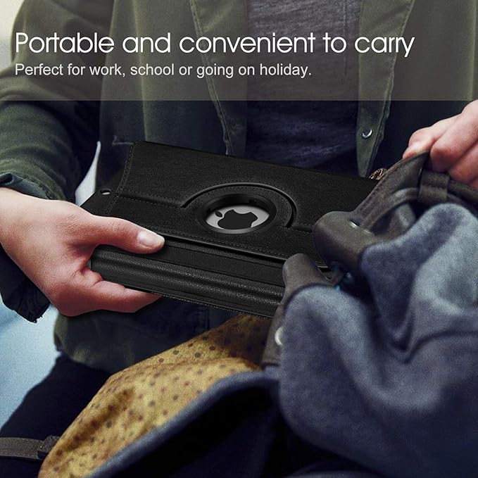 Fintie Rotating Case for iPad Air (3rd Gen) 10.5" 2019 / iPad Pro 10.5" 2017 with Built-in Pencil Holder - 360 Degree Rotating Stand Protective Cover, Auto Sleep/Wake (Black)
