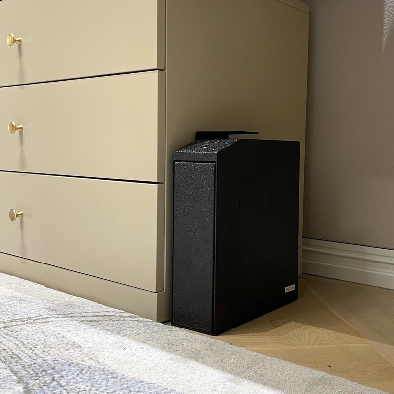 Biometric Pistol Safe, Mounted Nightstand Quick Access Handgun Safe