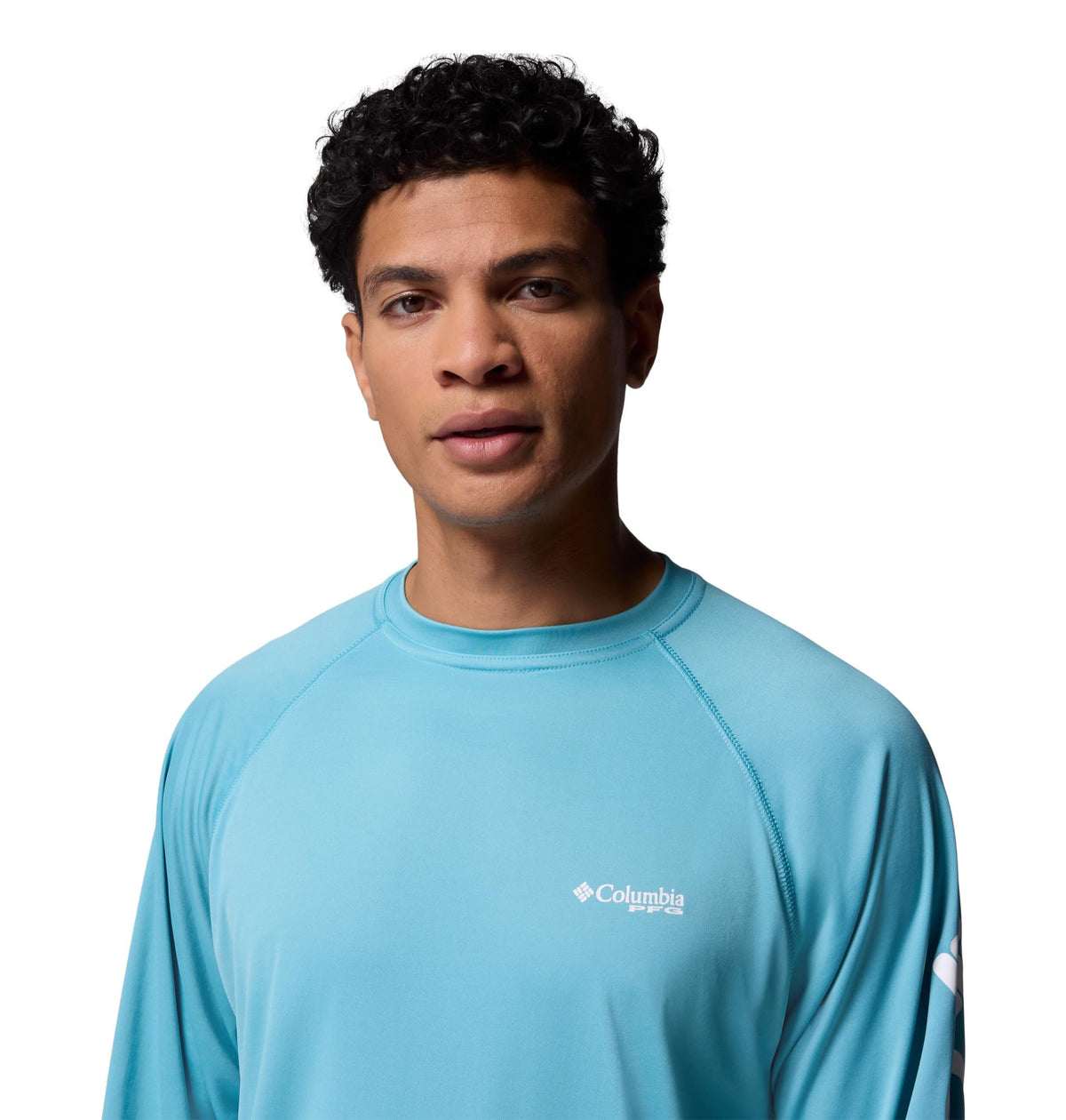 Columbia Men's PFG Terminal Tackle Long Sleeve Fishing Shirt, Vintage Blue/White Logo, X-Large Tall