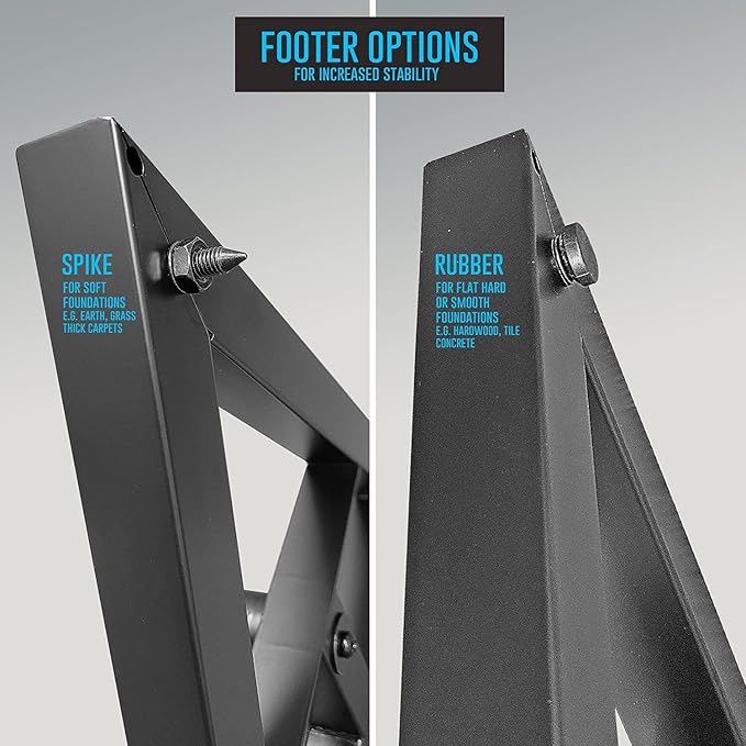 AxcessAbles Studio Monitor Speaker Stands Pair. 80lb Capacity per Stand. Adjustable Height 26" - 42". Metal Constructed Stands Ideal for Surround Sound, Bookshelf and Monitoring Speakers
