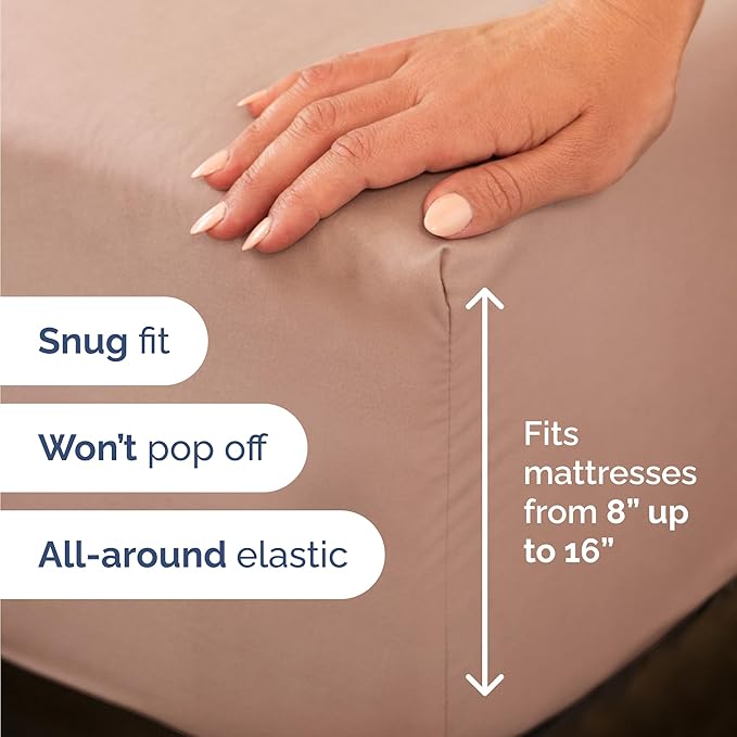 Twin Size 3 Piece Sheet Set - Comfy Breathable & Cooling Bed Sheets Set - Hotel Luxury Bedding for Women, Men, Kids, Teens, Boys & Girls - Deep Pockets, Ultra-Soft and Wrinkle Free - Oeko-Tex - Mauve