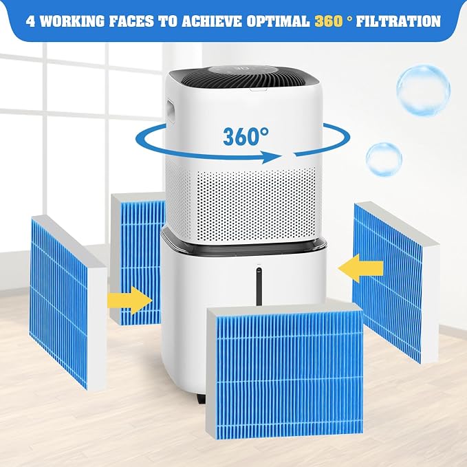 4-Pack Replacement Humidifier Filters Compatible