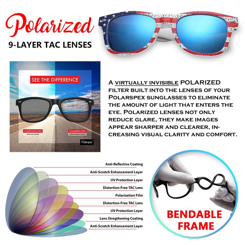 PolarSpex Toddler Sunglasses UV Protection – Unbreakable Kids Polarized Sunglasses with Case for Boys & Girls age 2-8