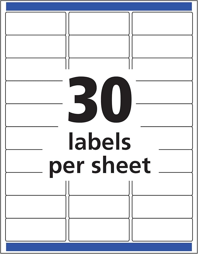 Avery Printable Address Labels for Laser Printers, 1" x 2-5/8", Matte Clear, 300 Blank Mailing Labels, 5 Packs (15660)