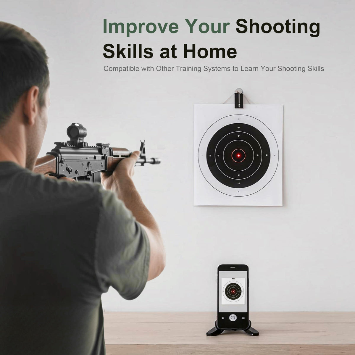 Vstranics 223Rem Laser Training Cartridge Dry Fire Training System with 3 Set Batteries for Dry Fire Practice and Shooting Training