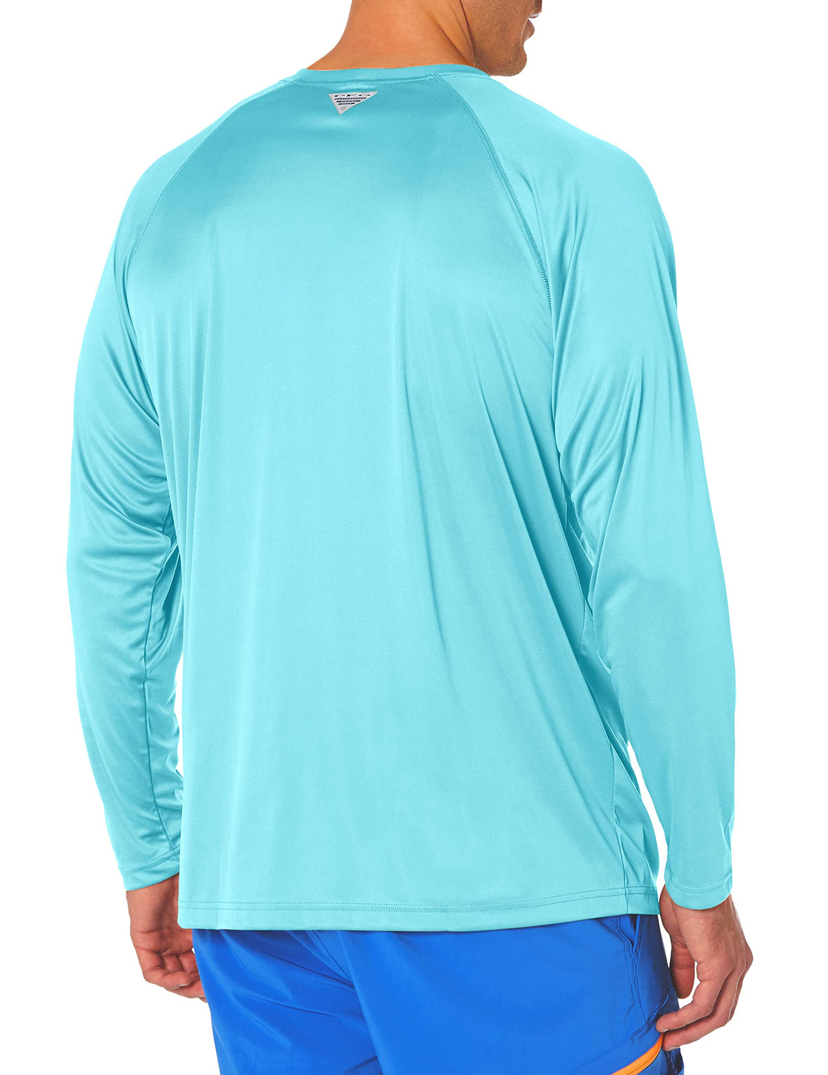 Columbia Men's PFG Terminal Tackle Long Sleeve Fishing Shirt, Gulf Stream/Black Logo, Medium