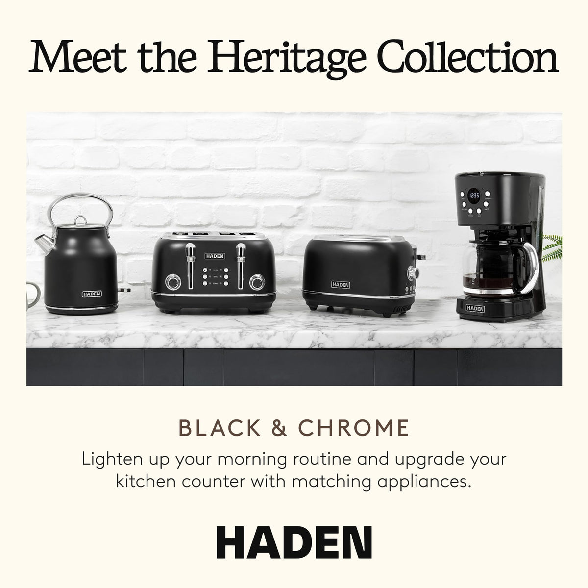 Haden Heritage 4 Slice Wide Slot Stainless Steel Toaster