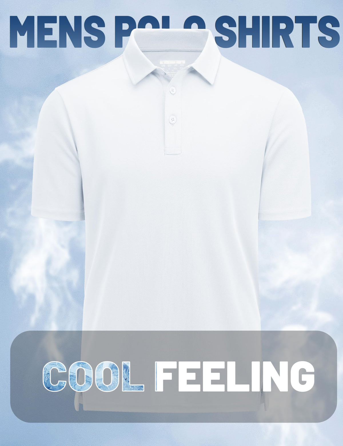 MAGCOMSEN Men's Polo Shirts Short Sleeve Golf Quick Dry Collared Moisture Wicking Athletic Performance Polos White XL