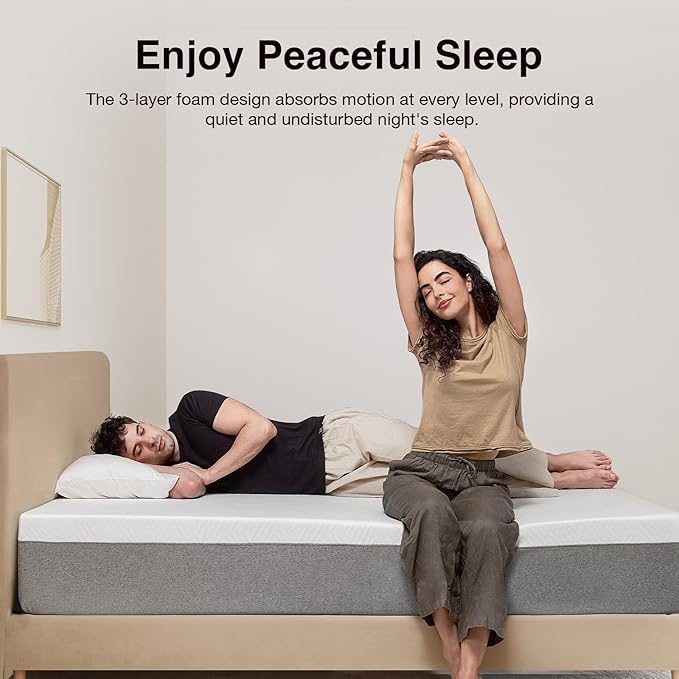 Novilla King Size Mattress, 12 Inch Gel Memory Foam King Mattress for Cool Night & Pressure Relief, Medium Plush Feel with Motion Isolating, Bliss