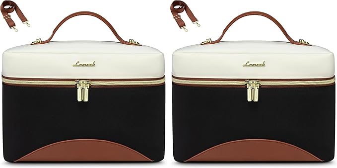 LOVEVOOK Insulated Lunch Bag for Women,Adult Lunch Box for Women,Leakproof Cooler Bag for Office Picnic Hiking Beach,Lunch Tote Bag with Adjustable Shoulder Strap (Pack of 2)